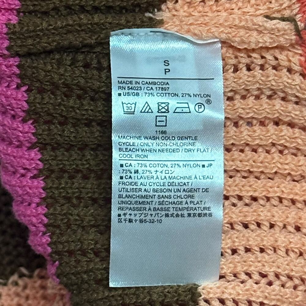 New $120 BANANA REPUBLIC Open-Stitch Midi Sweater Knit Dress Striped Pool Beach - Picture 13 of 14